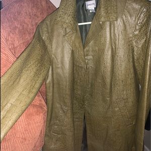 Cute Chico green leather jacket